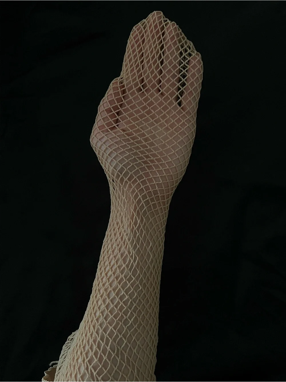 Pale Nude Fishnet Tights
